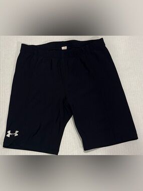 Under Armour Black Compression Shorts Youth Large YLG Athletic